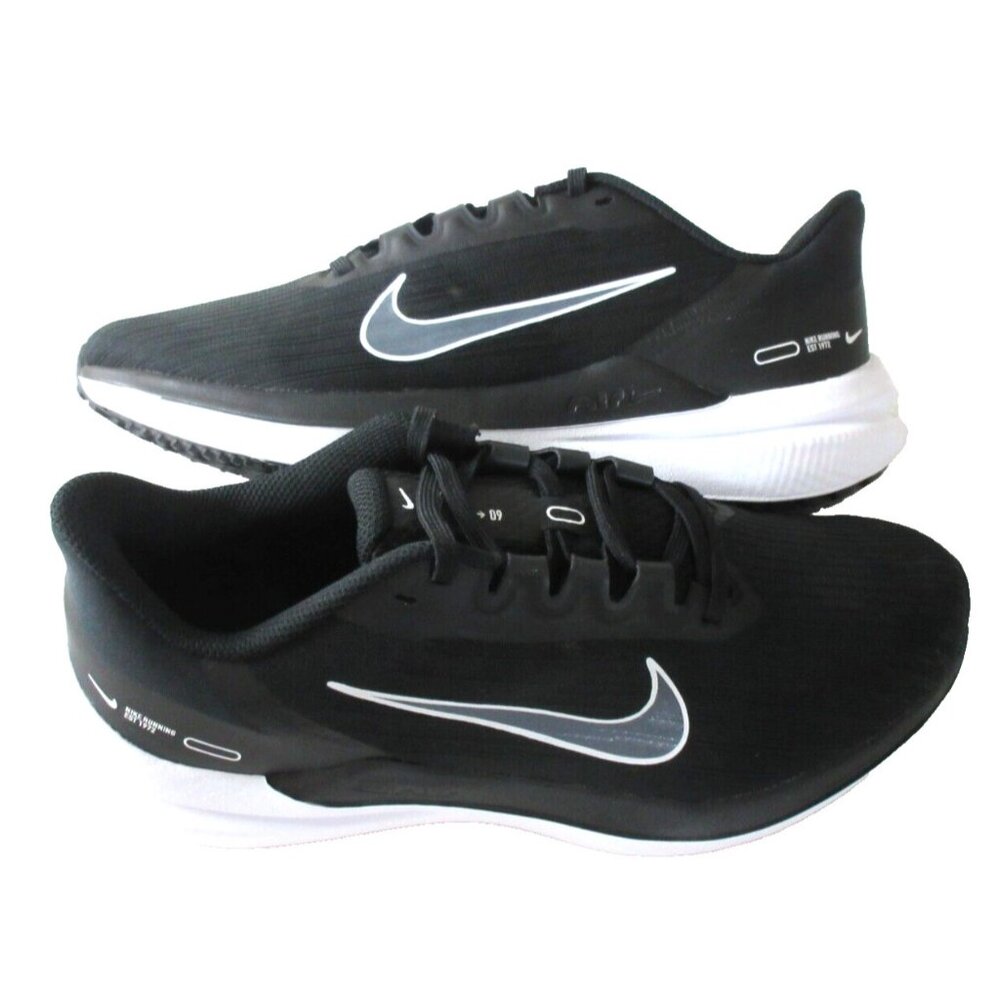 Nike Women's Zoom Winflo 9 Running Shoes Black White Smoke Grey Size 7 NIB